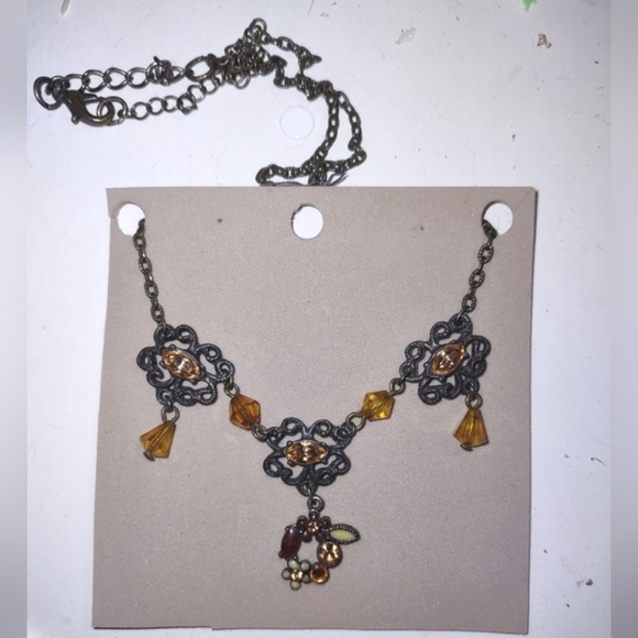 Brown Topaz Colored Gems Y Necklace - Picture 9 of 10